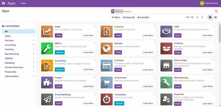 在 Ubuntu 22.04 上安装 Odoo ERP 企业资源规划系统