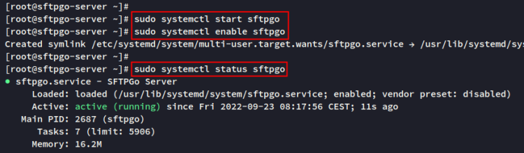 在 Rocky Linux 上安装 SFTPGo 文件传输服务器