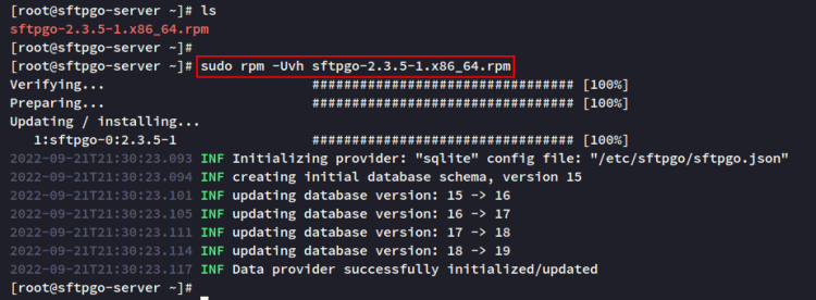 在 Rocky Linux 上安装 SFTPGo 文件传输服务器