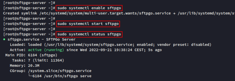 在 Rocky Linux 上安装 SFTPGo 文件传输服务器