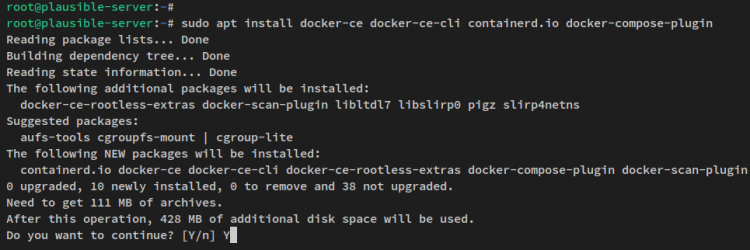 在 Ubuntu 22.04 上使用 Docker 安装 Plausible 网站分析工具