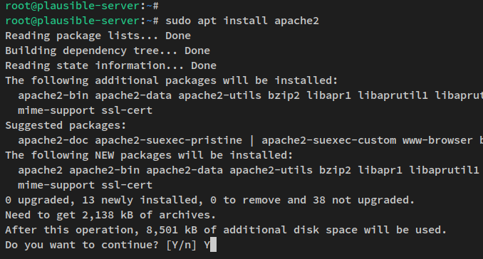 在 Ubuntu 22.04 上使用 Docker 安装 Plausible 网站分析工具