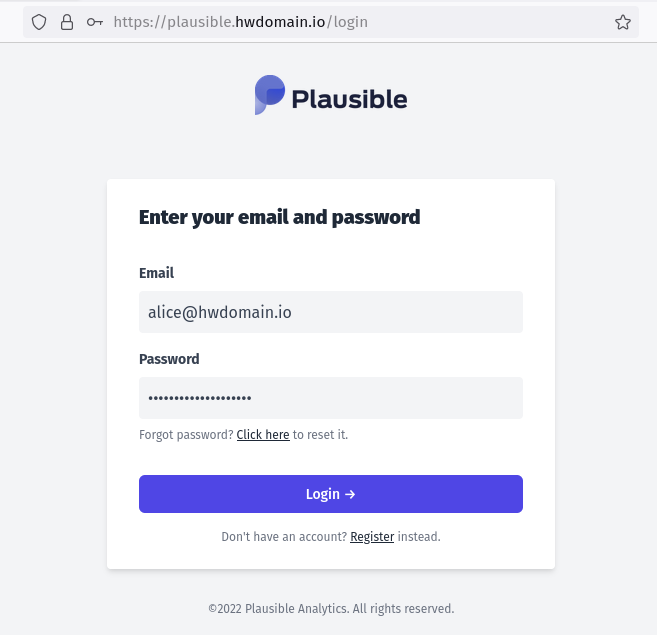 在 Ubuntu 22.04 上使用 Docker 安装 Plausible 网站分析工具