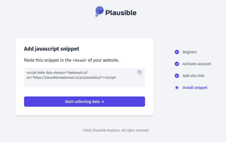 在 Ubuntu 22.04 上使用 Docker 安装 Plausible 网站分析工具