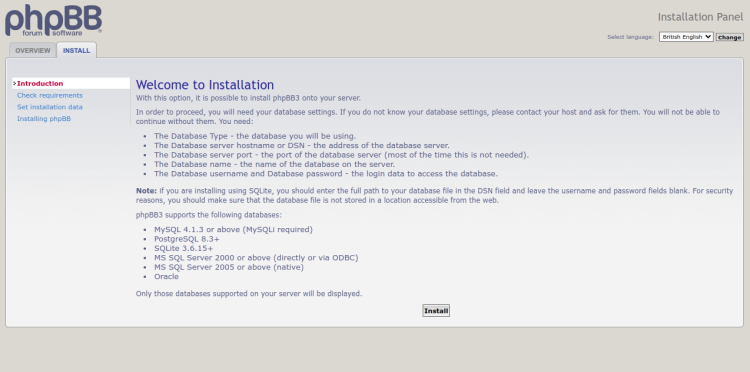 在 Debian 上安装 phpBB 论坛