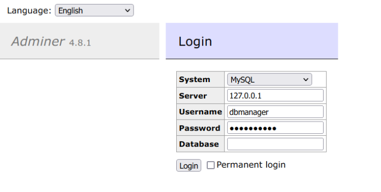 在 Debian 12 上安装 Adminer 数据库管理工具