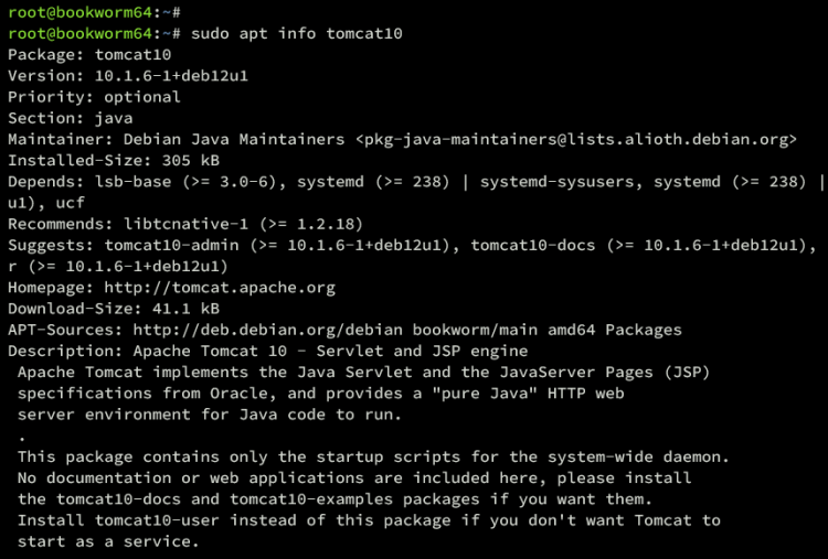 在 Debian 12 上安装 Apache Tomcat 10 并配置 Nginx 反向代理