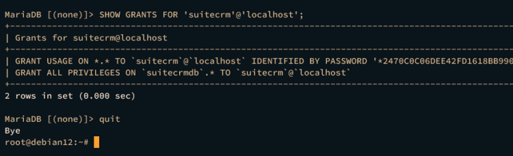 在 Debian 12 上安装 SuiteCRM