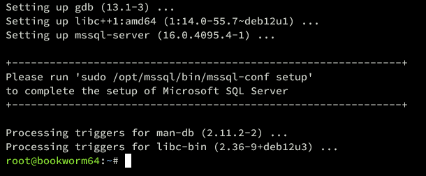 在 Debian 12 上安装 Microsoft SQL Server