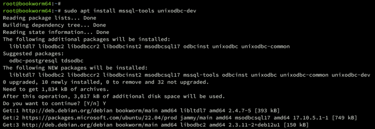 在 Debian 12 上安装 Microsoft SQL Server