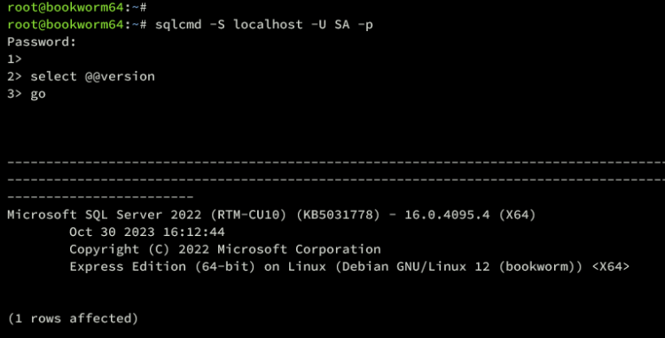 在 Debian 12 上安装 Microsoft SQL Server
