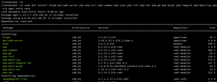 在 AlmaLinux 9 上安装 Joomla CMS