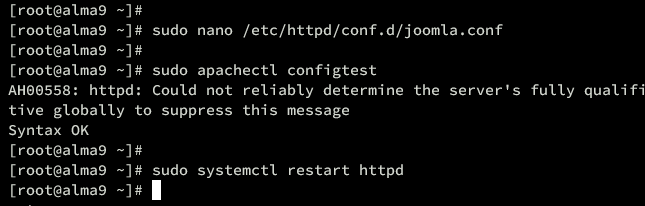 在 AlmaLinux 9 上安装 Joomla CMS