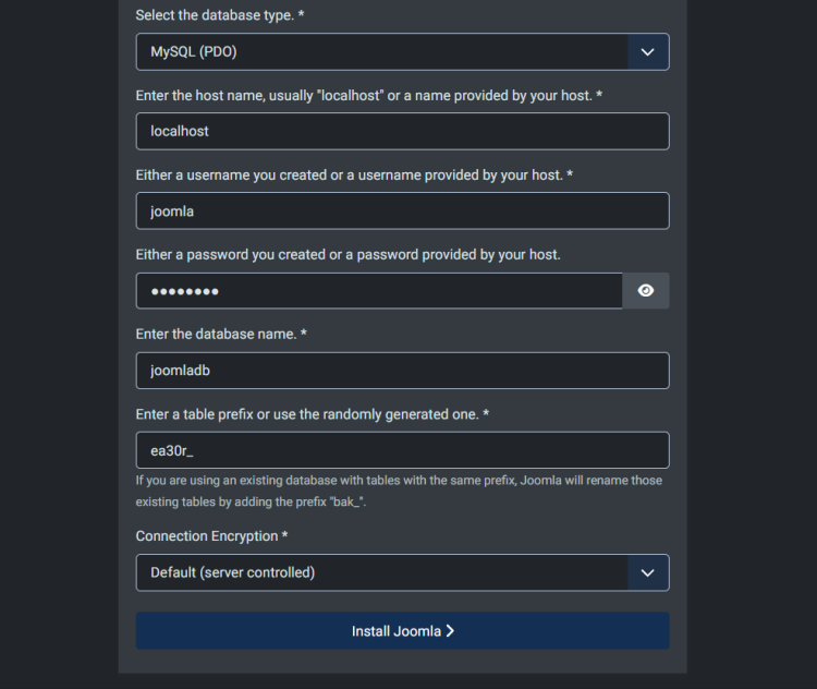 在 AlmaLinux 9 上安装 Joomla CMS
