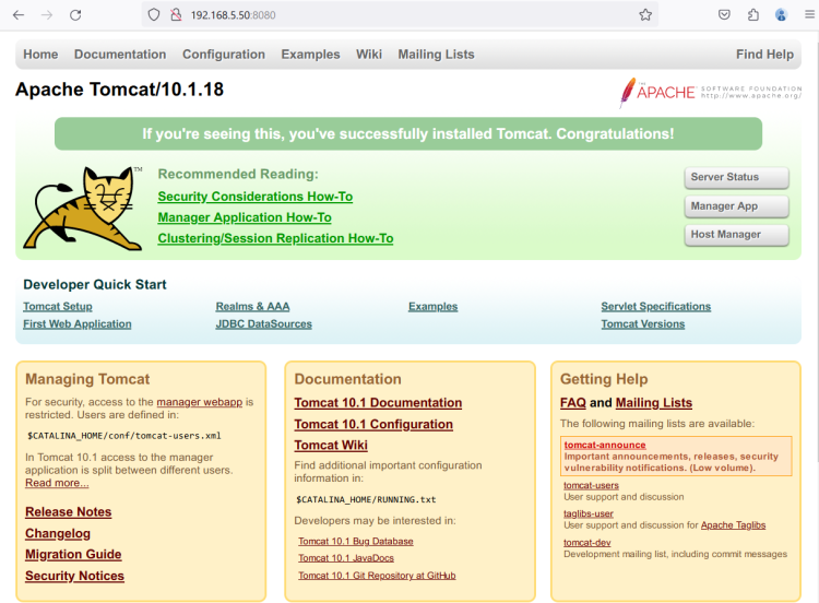 在 AlmaLinux 9 上使用 Nginx 反向代理安装 Apache Tomcat