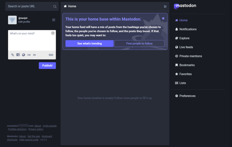 在 Debian 12 上安装 Mastodon 去中心化社交网络