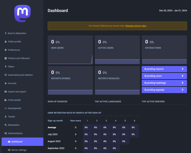 在 Debian 12 上安装 Mastodon 去中心化社交网络