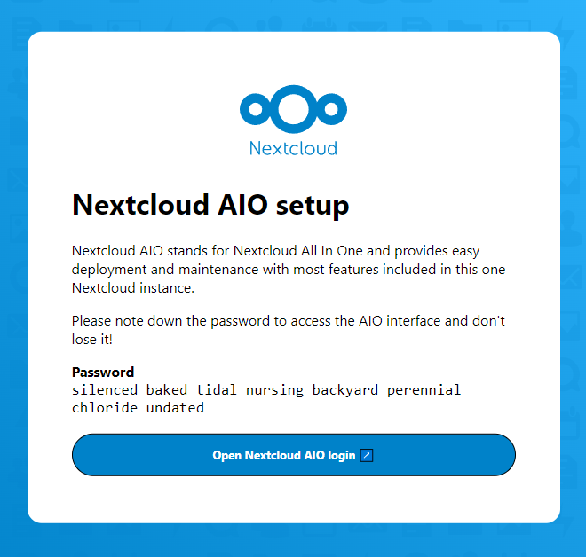 在 Ubuntu 22.04 上安装 Nextcloud AIO 一体式私有云