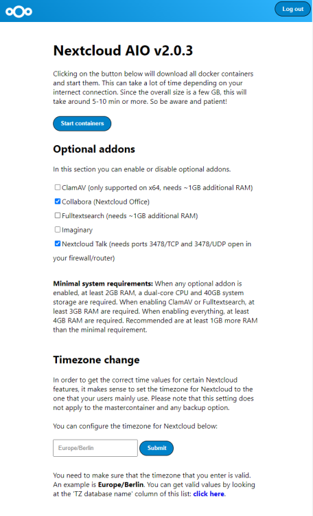 在 Ubuntu 22.04 上安装 Nextcloud AIO 一体式私有云