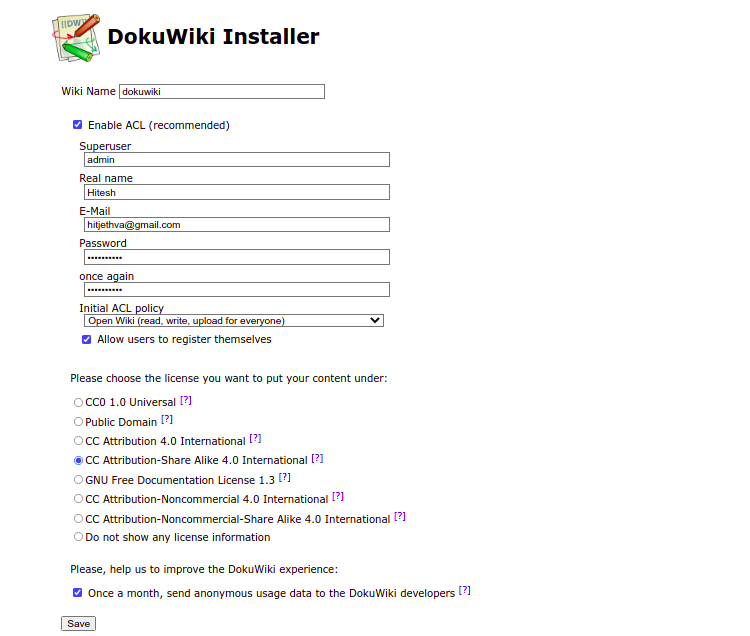 在 AlmaLinux 上使用 Nginx 和 Let's Encrypt SSL 安装 DokuWiki