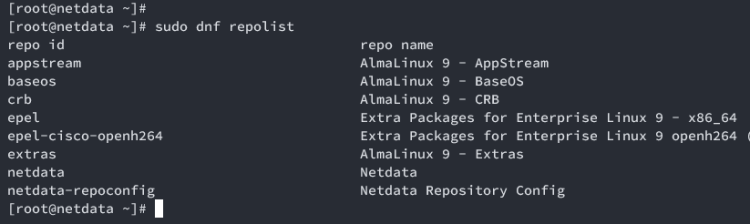 在 AlmaLinux 9 上安装 Netdata 实时性能监控