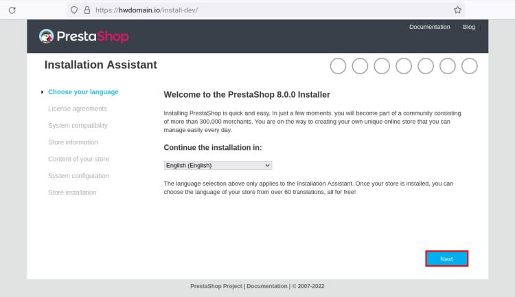 在 Ubuntu 22.04 上安装 PrestaShop 电商系统
