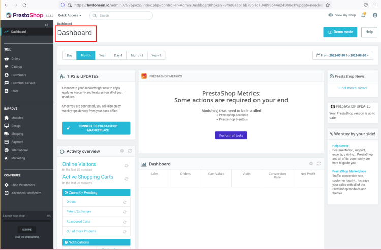 在 Ubuntu 22.04 上安装 PrestaShop 电商系统