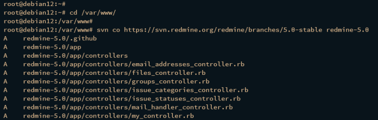 在 Debian 12 上安装 Redmine 项目管理平台