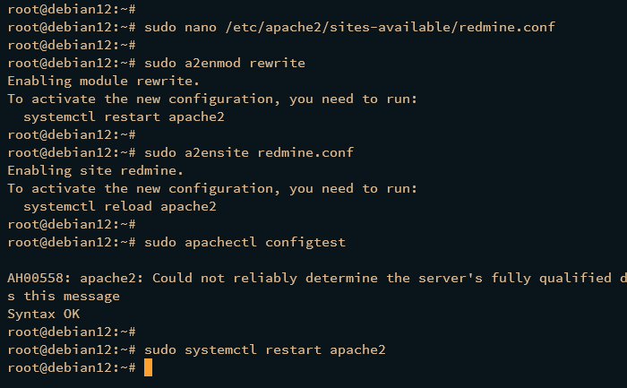 在 Debian 12 上安装 Redmine 项目管理平台
