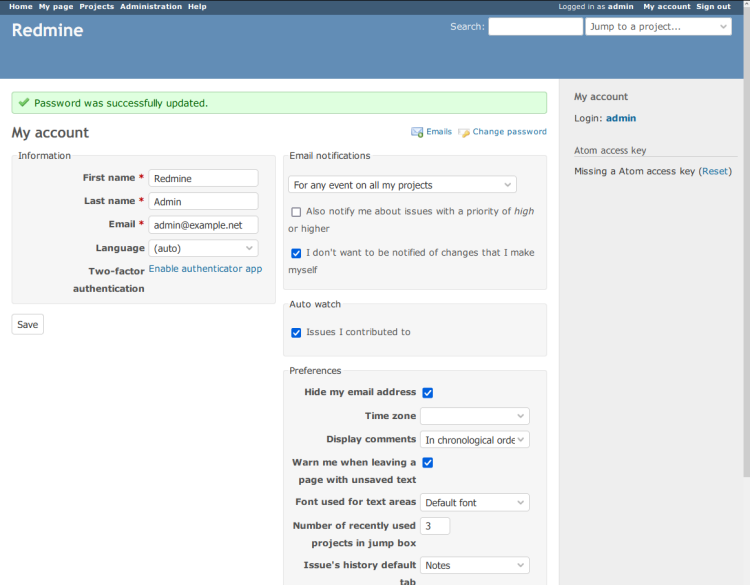 在 Debian 12 上安装 Redmine 项目管理平台