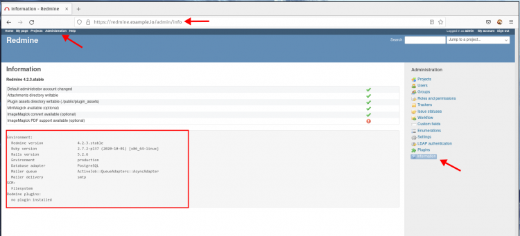 在 Rocky Linux 上安装 Redmine 项目管理平台