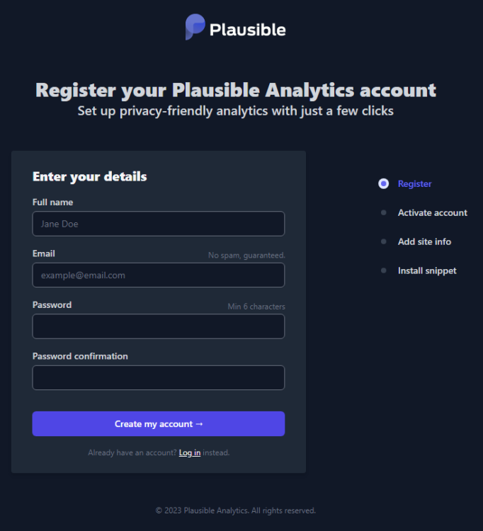 在 Debian 12 上安装 Plausible 隐私友好网站分析