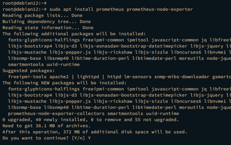 在 Debian 12 上安装 Prometheus 与 Node Exporter 监控系统