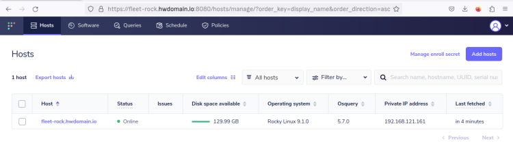 在 Rocky Linux 9 上安装 Fleet osQuery 设备管理平台