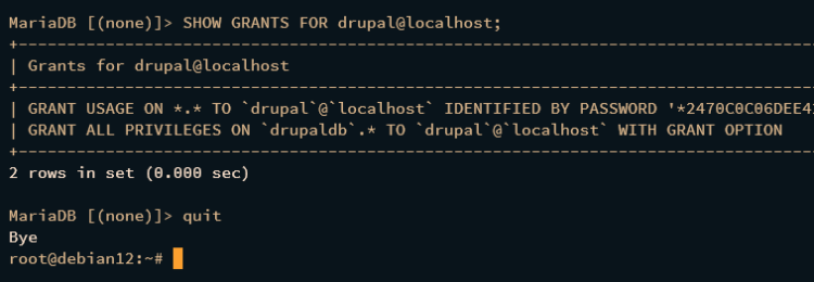 在 Debian 12 上安装 Drupal 内容管理系统