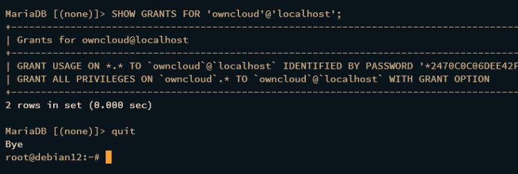 在 Debian 12 上安装 ownCloud 私有云盘
