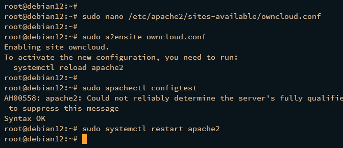在 Debian 12 上安装 ownCloud 私有云盘