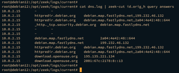 在 Debian 12 上安装 Zeek 网络安全监控系统