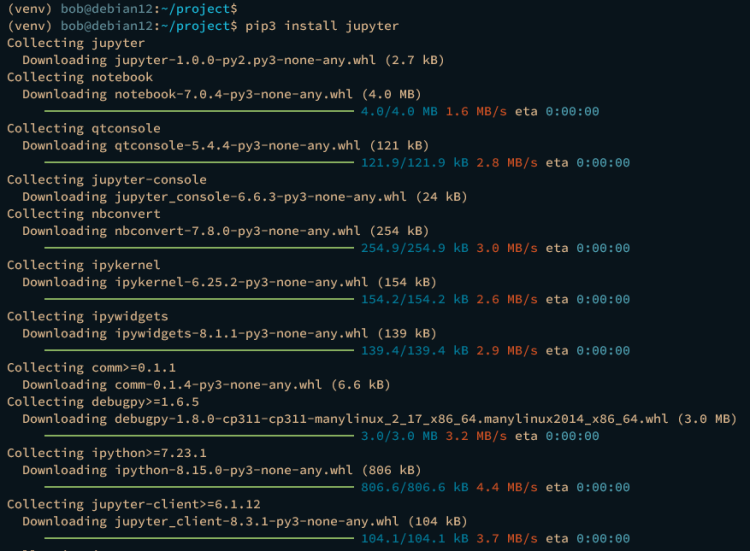 在 Debian 12 上安装 JupyterLab 交互式笔记本