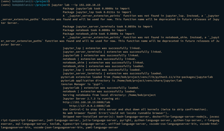 在 Debian 12 上安装 JupyterLab 交互式笔记本