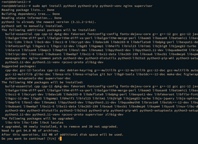在 Debian 12 上使用 Nginx 和 Gunicorn 部署 Flask 应用