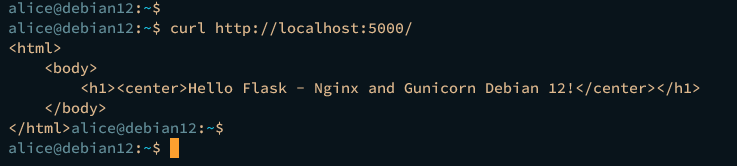 在 Debian 12 上使用 Nginx 和 Gunicorn 部署 Flask 应用