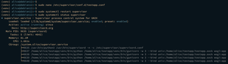 在 Debian 12 上使用 Nginx 和 Gunicorn 部署 Flask 应用