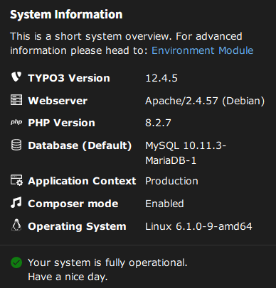 在 Debian 12 上使用 Apache 安装 TYPO3 CMS