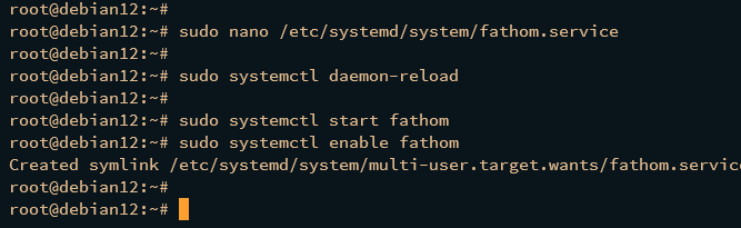 在 Debian 12 上安装 Fathom 隐私优先网站分析平台