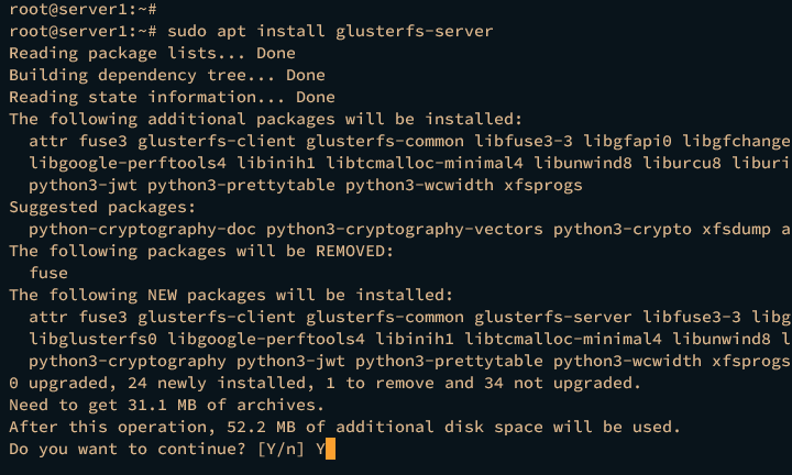 在 Debian 12 上搭建三节点 GlusterFS 集群