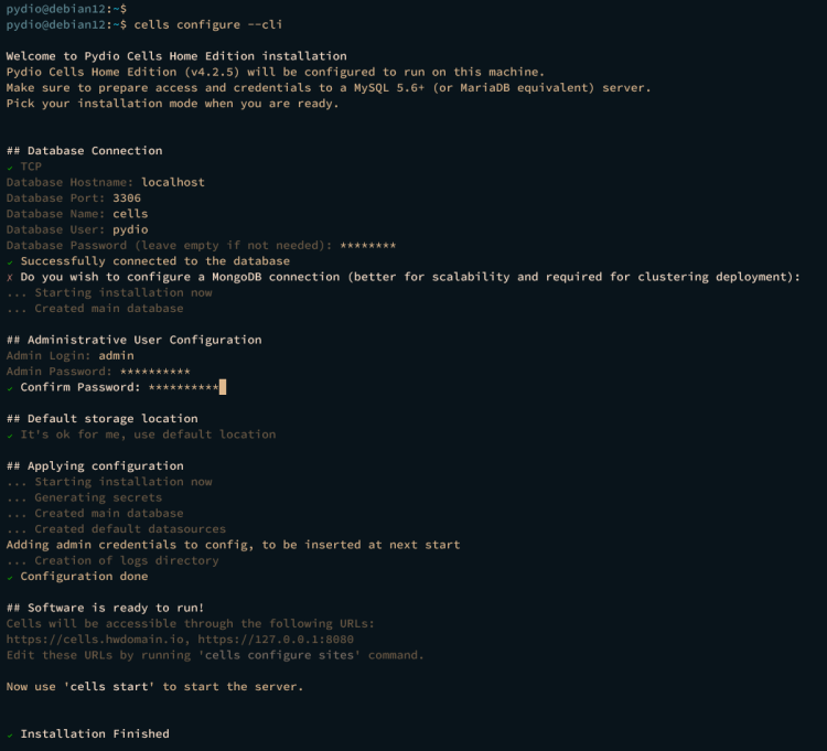 在 Debian 12 上安装 Pydio Cells 文件管理平台