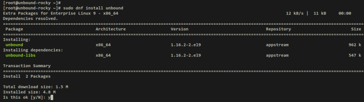 在 Rocky Linux 9 上用 Unbound 搭建本地 DNS 解析器