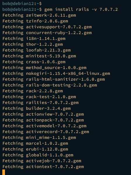 在 Debian 12 上安装 Ruby on Rails