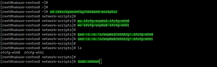 在 CentOS 上将网络接口重命名为 eth0